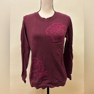 LOFT Outlet Floral Cotton Sweater